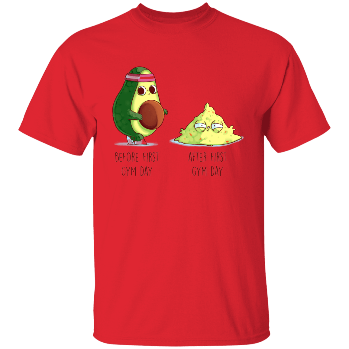 T-Shirts Red / YXS First Gym Day Avocado Youth T-Shirt