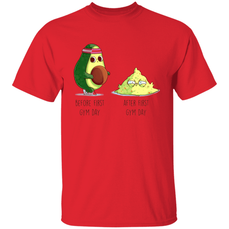 T-Shirts Red / YXS First Gym Day Avocado Youth T-Shirt