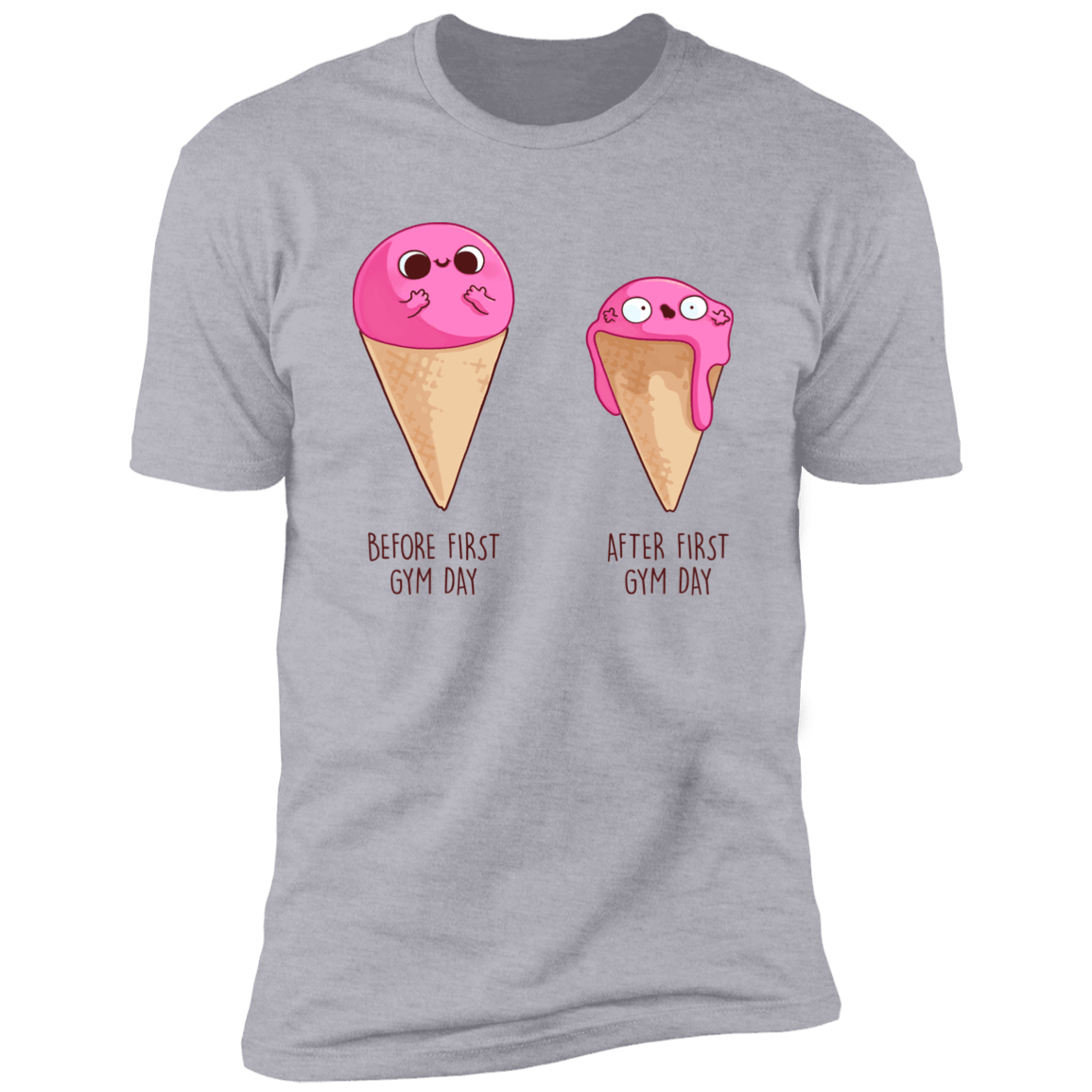 T-Shirts Heather Grey / S First Gym Day Men's Premium T-Shirt