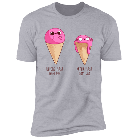 T-Shirts Heather Grey / S First Gym Day Men's Premium T-Shirt