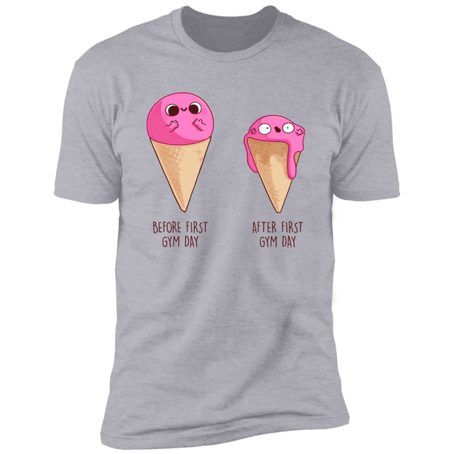 T-Shirts Heather Grey / S First Gym Day Men's Premium T-Shirt