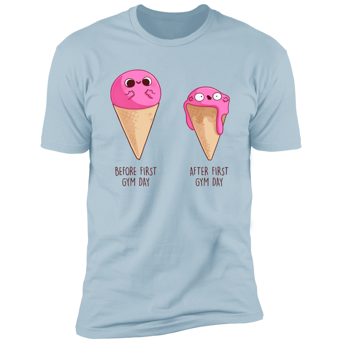 T-Shirts Light Blue / S First Gym Day Men's Premium T-Shirt