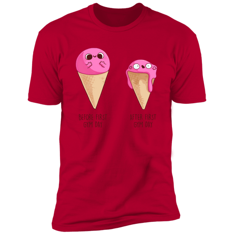 T-Shirts Red / S First Gym Day Men's Premium T-Shirt