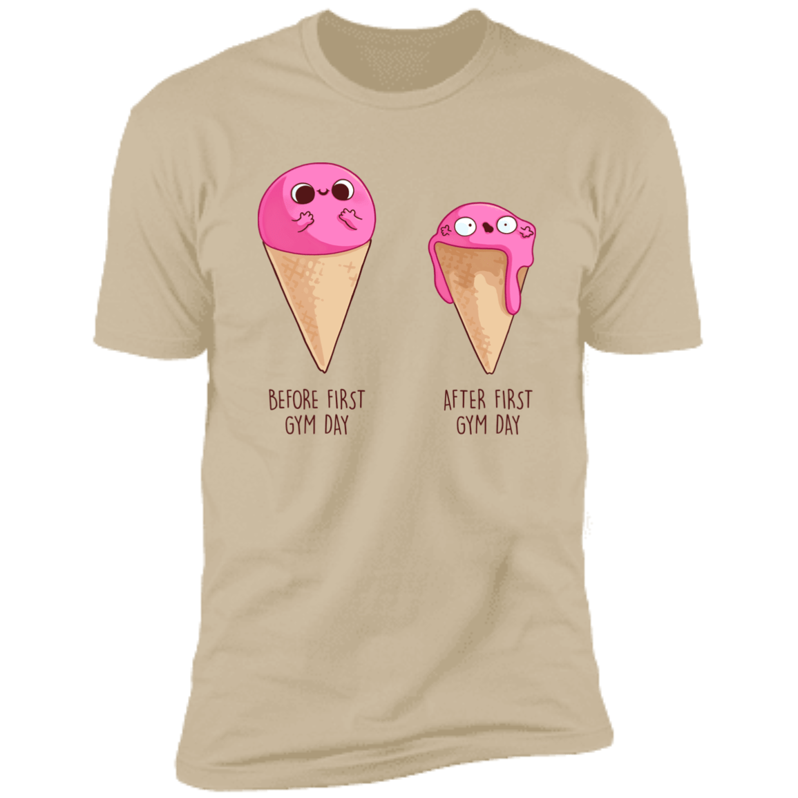 T-Shirts Sand / S First Gym Day Men's Premium T-Shirt