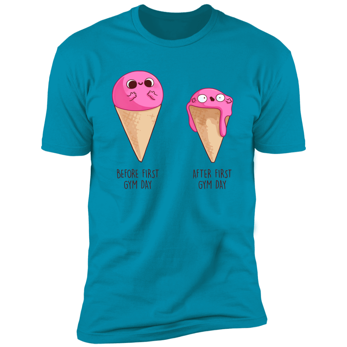 T-Shirts Turquoise / S First Gym Day Men's Premium T-Shirt