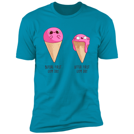 T-Shirts Turquoise / S First Gym Day Men's Premium T-Shirt