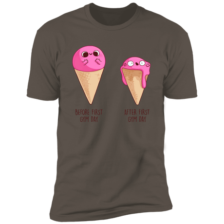 T-Shirts Warm Grey / S First Gym Day Men's Premium T-Shirt