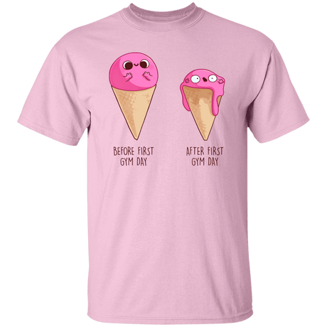 T-Shirts Light Pink / S First Gym Day T-Shirt