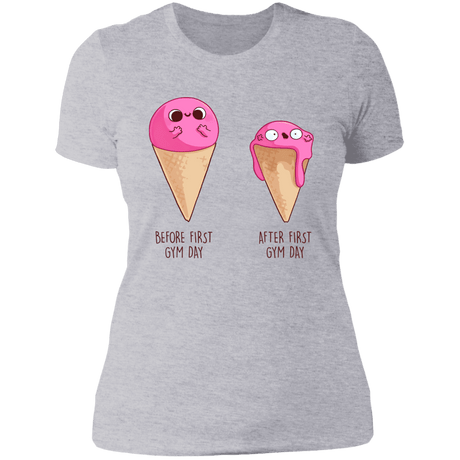 T-Shirts Heather Grey / S First Gym Day Women's Premium T-Shirt