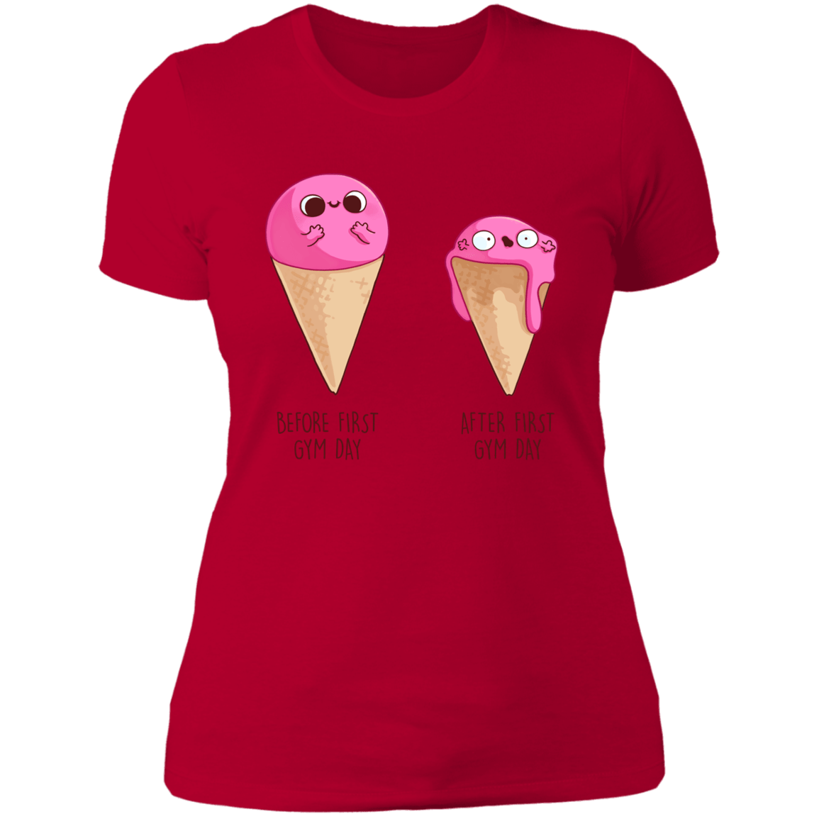 T-Shirts Red / S First Gym Day Women's Premium T-Shirt