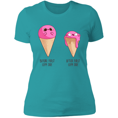 T-Shirts Tahiti Blue / S First Gym Day Women's Premium T-Shirt