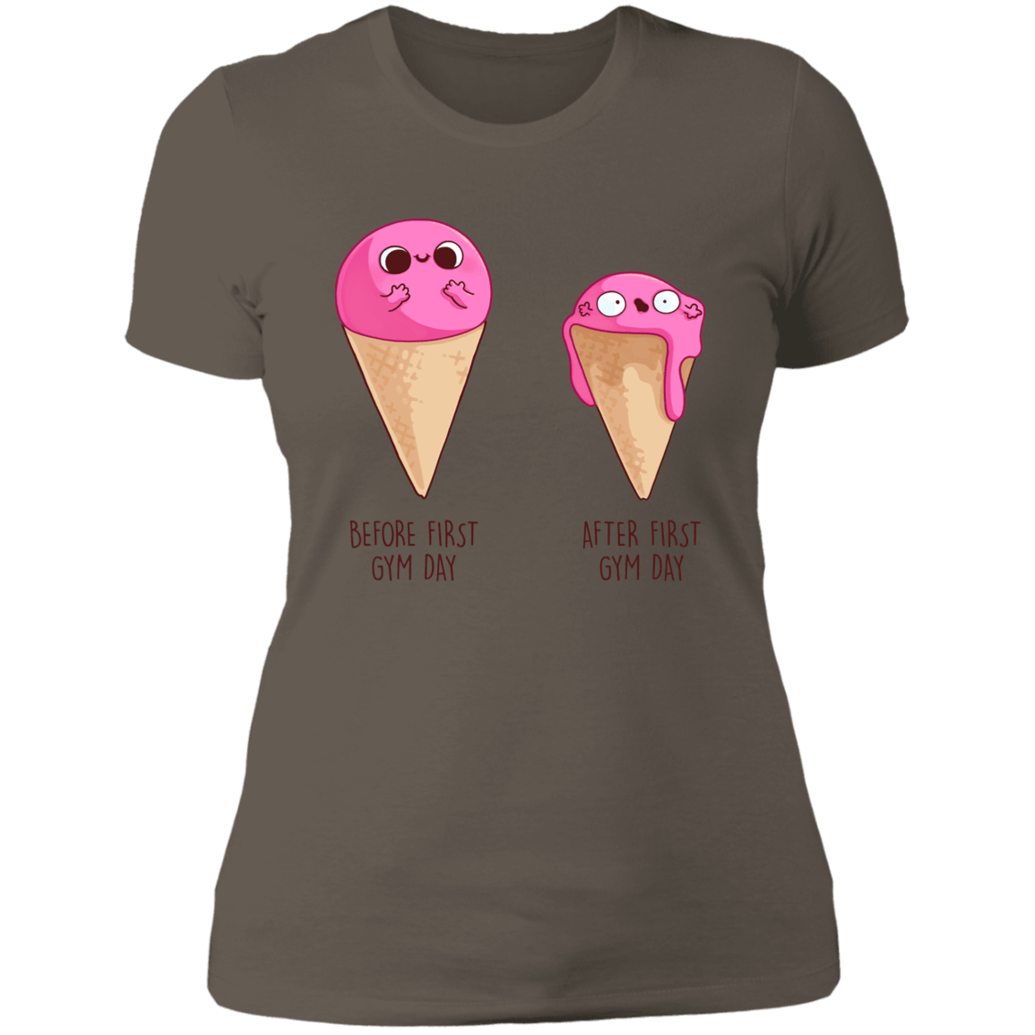 T-Shirts Warm Grey / S First Gym Day Women's Premium T-Shirt