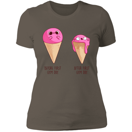 T-Shirts Warm Grey / S First Gym Day Women's Premium T-Shirt