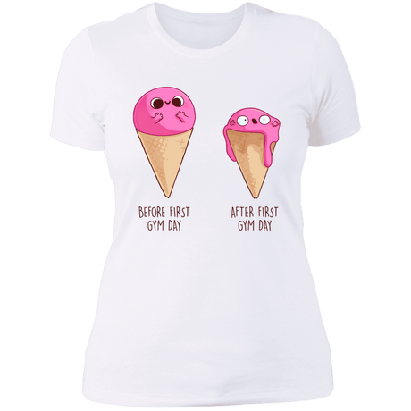 T-Shirts White / S First Gym Day Women's Premium T-Shirt