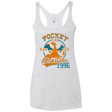 T-Shirts Heather White / X-Small FLARE BLITZ Women's Triblend Racerback Tank