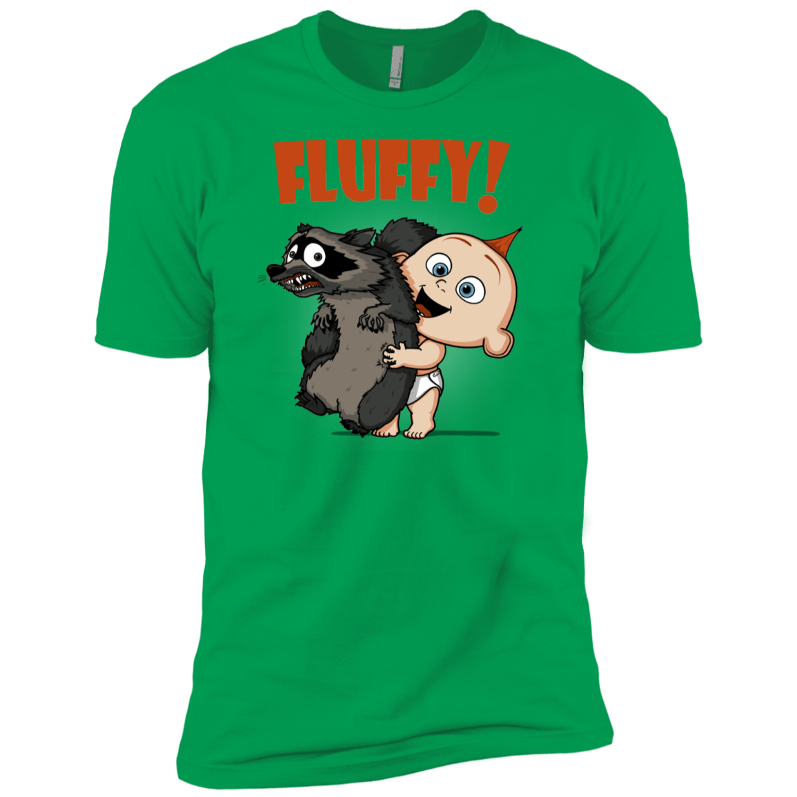 T-Shirts Kelly Green / YXS Fluffy Raccoon Boys Premium T-Shirt