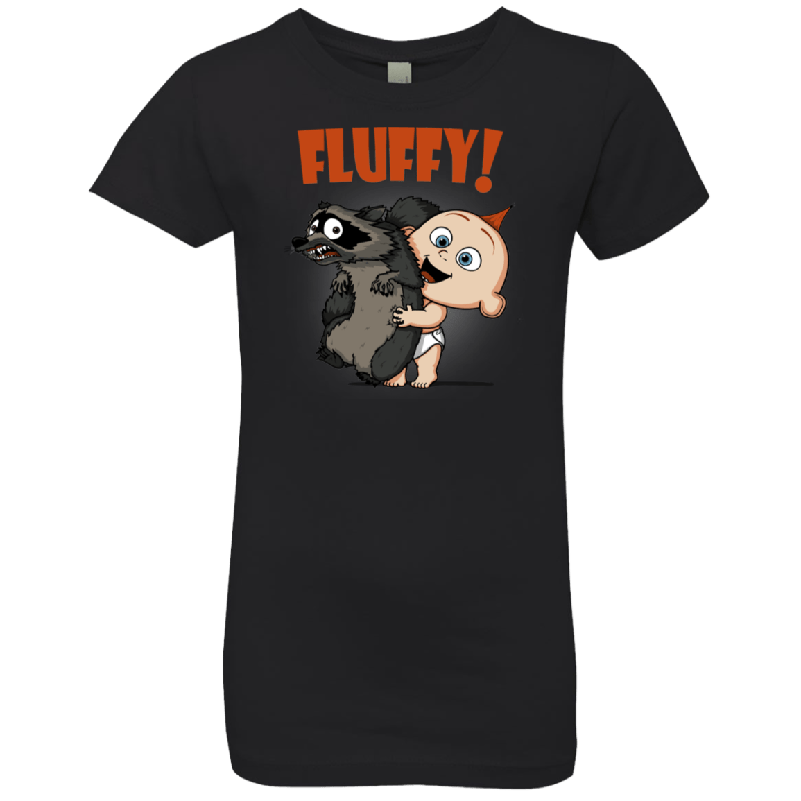 T-Shirts Black / YXS Fluffy Raccoon Girls Premium T-Shirt