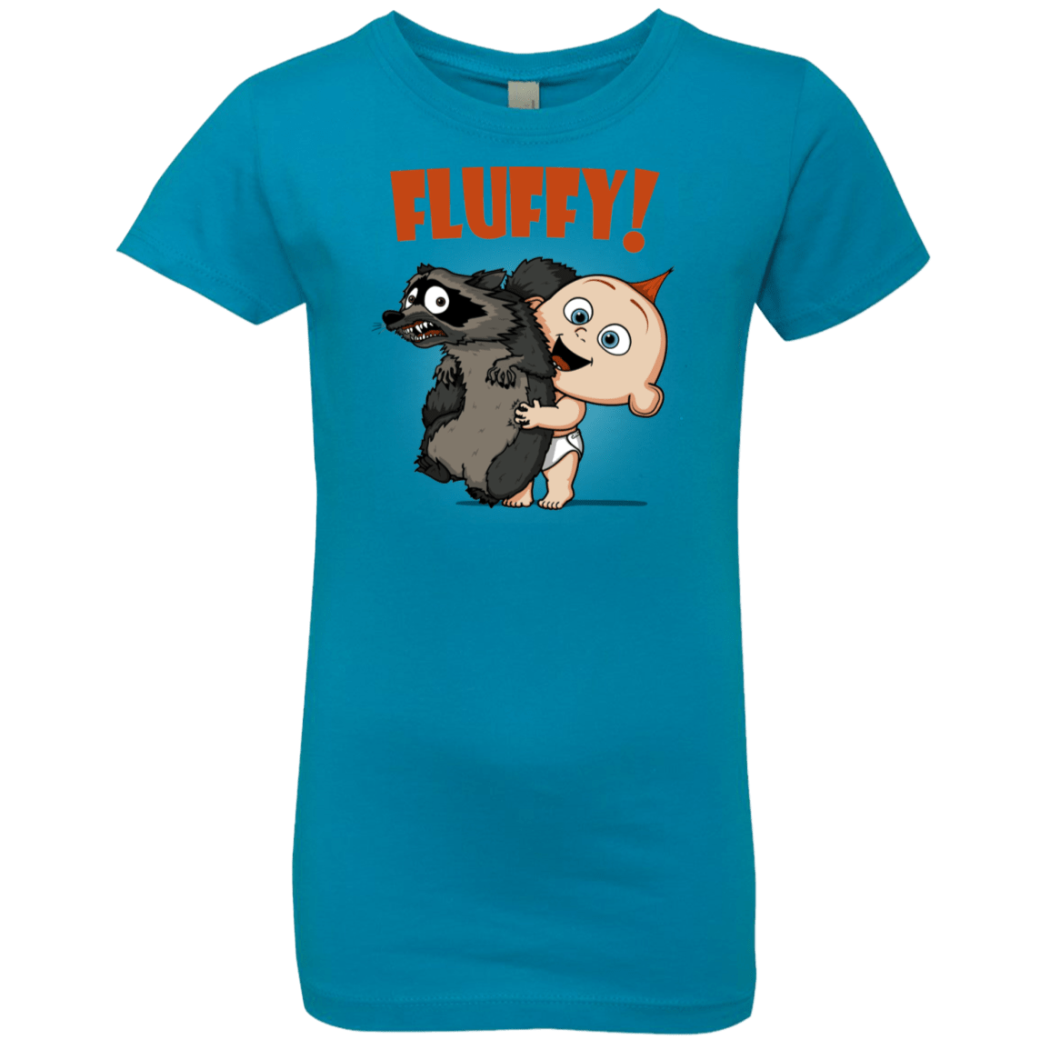 T-Shirts Turquoise / YXS Fluffy Raccoon Girls Premium T-Shirt