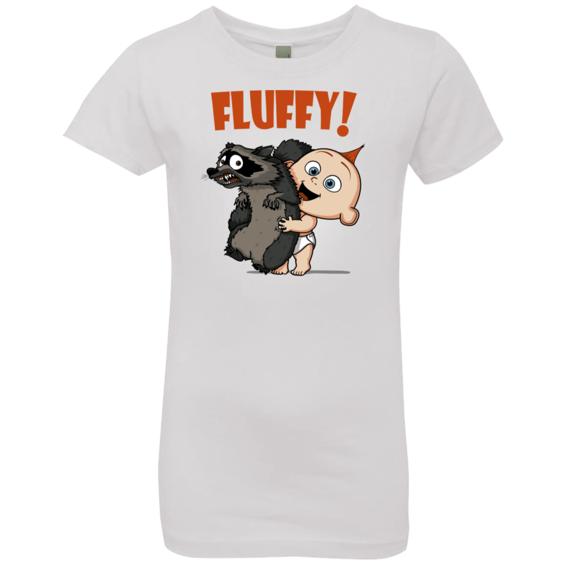T-Shirts White / YXS Fluffy Raccoon Girls Premium T-Shirt