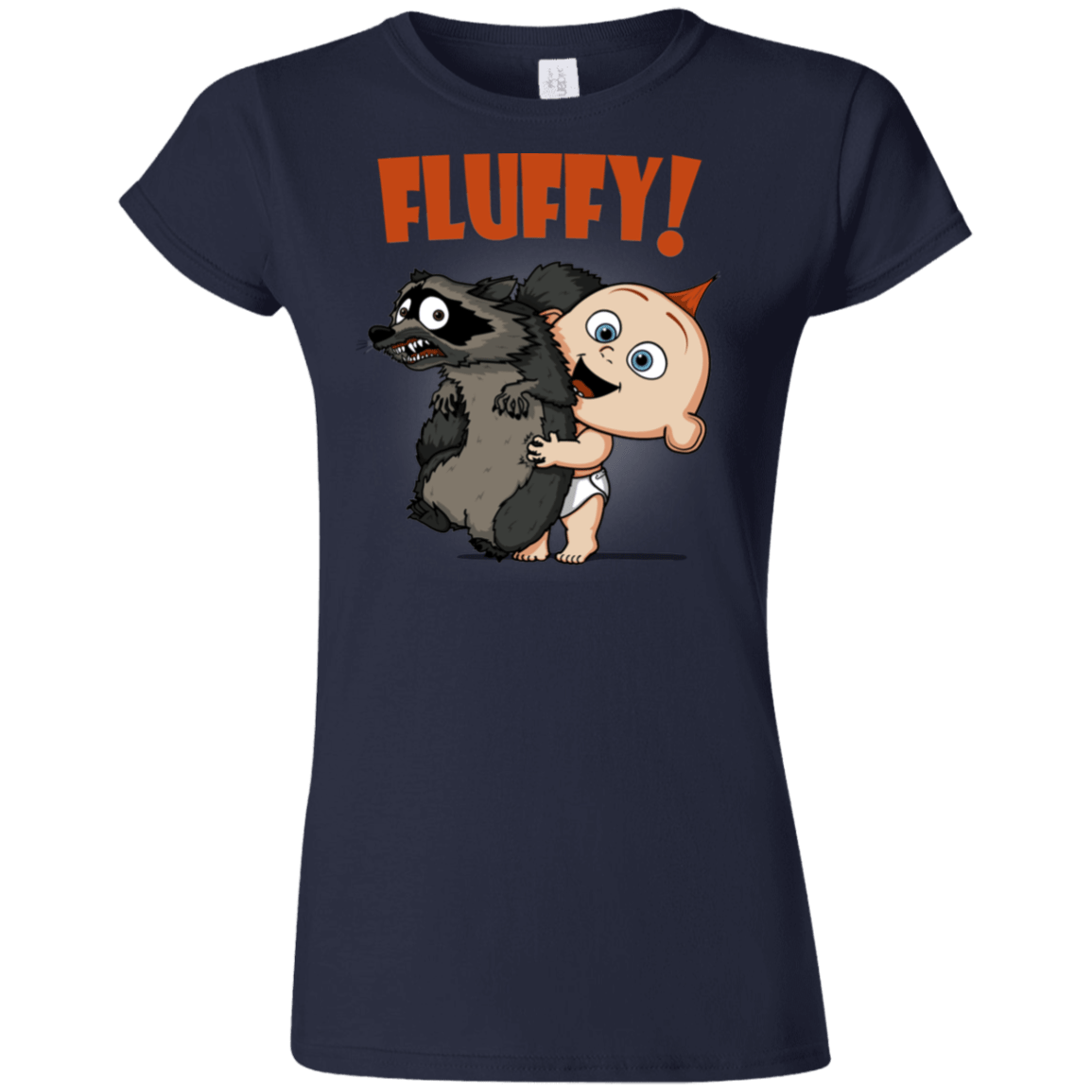 T-Shirts Navy / S Fluffy Raccoon Junior Slimmer-Fit T-Shirt