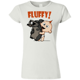 T-Shirts White / S Fluffy Raccoon Junior Slimmer-Fit T-Shirt