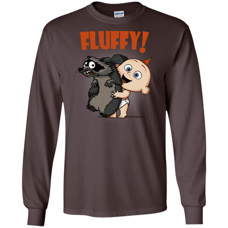 T-Shirts Dark Chocolate / S Fluffy Raccoon Men's Long Sleeve T-Shirt