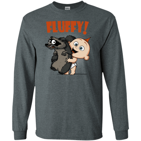 T-Shirts Dark Heather / S Fluffy Raccoon Men's Long Sleeve T-Shirt