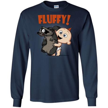 T-Shirts Navy / S Fluffy Raccoon Men's Long Sleeve T-Shirt