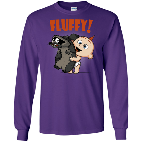 T-Shirts Purple / S Fluffy Raccoon Men's Long Sleeve T-Shirt