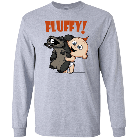 T-Shirts Sport Grey / S Fluffy Raccoon Men's Long Sleeve T-Shirt