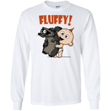 T-Shirts White / S Fluffy Raccoon Men's Long Sleeve T-Shirt