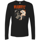T-Shirts Black / S Fluffy Raccoon Men's Premium Long Sleeve