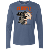 T-Shirts Indigo / S Fluffy Raccoon Men's Premium Long Sleeve