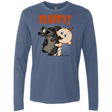 T-Shirts Indigo / S Fluffy Raccoon Men's Premium Long Sleeve