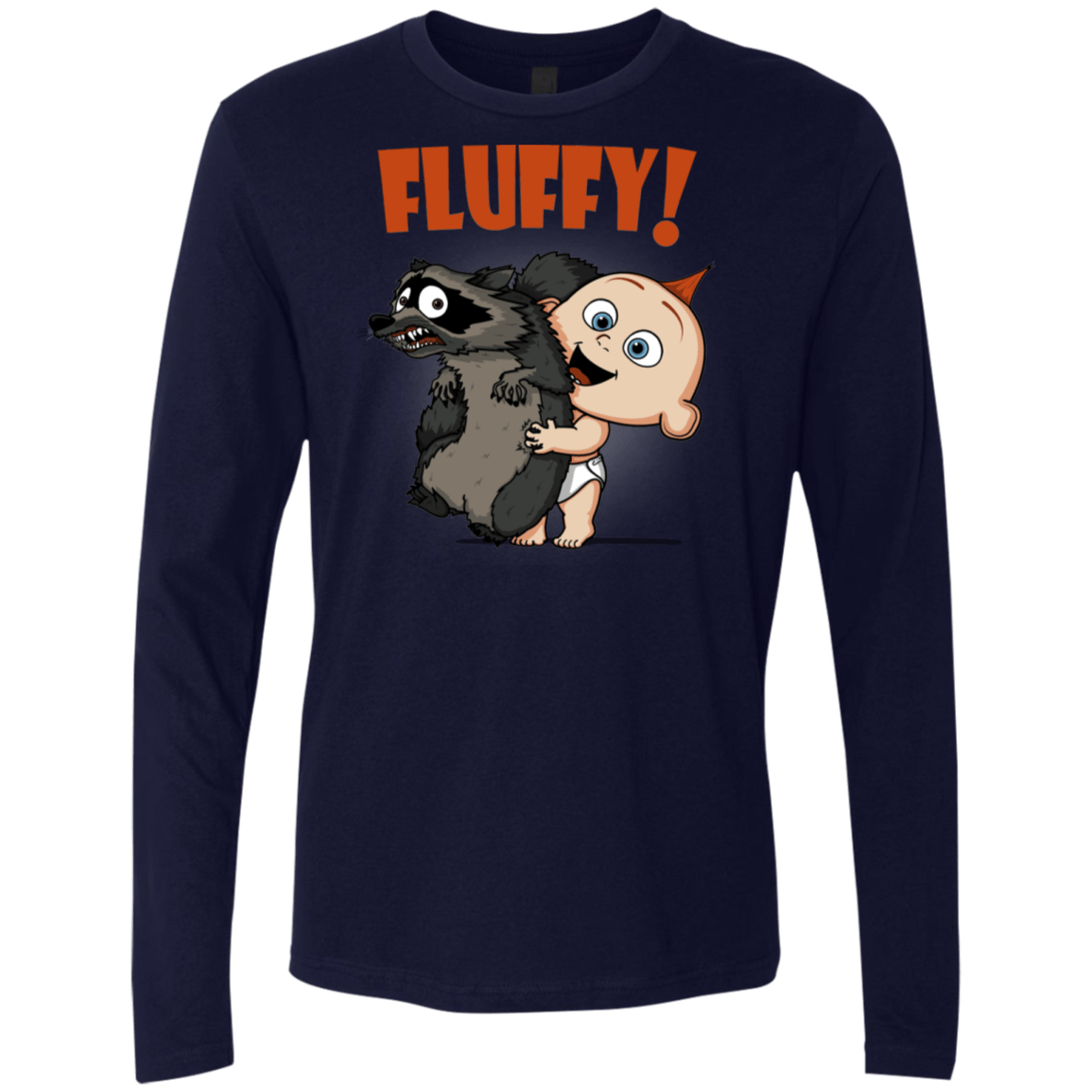 T-Shirts Midnight Navy / S Fluffy Raccoon Men's Premium Long Sleeve
