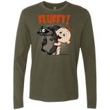 T-Shirts Military Green / S Fluffy Raccoon Men's Premium Long Sleeve
