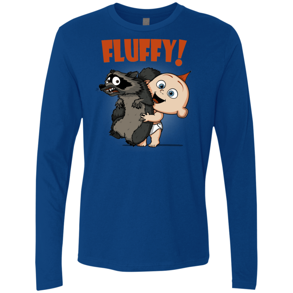 T-Shirts Royal / S Fluffy Raccoon Men's Premium Long Sleeve