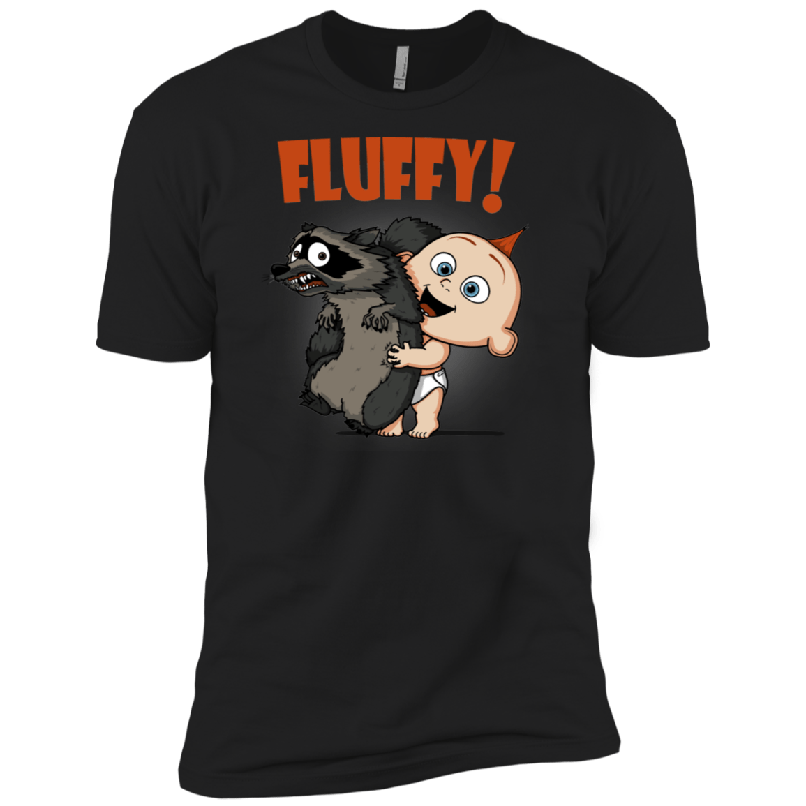 T-Shirts Black / X-Small Fluffy Raccoon Men's Premium T-Shirt