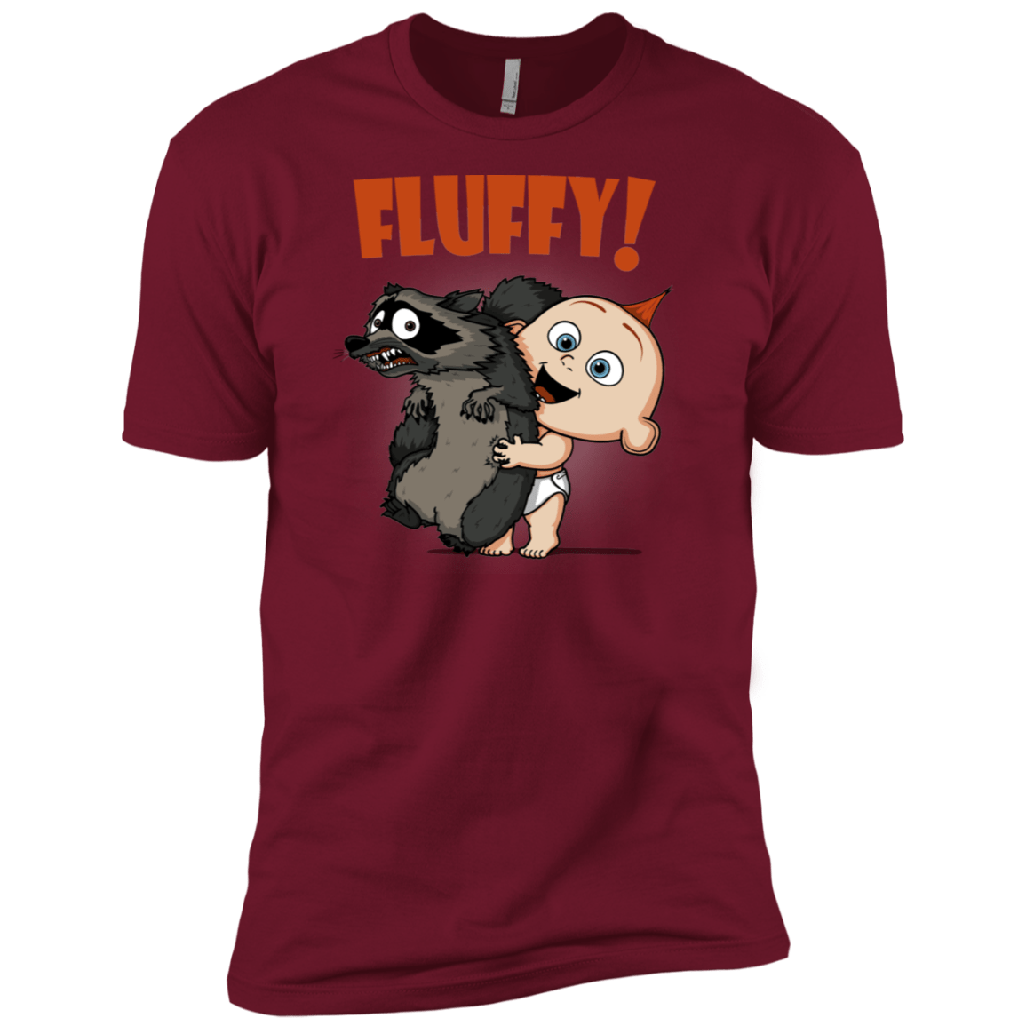 T-Shirts Cardinal / X-Small Fluffy Raccoon Men's Premium T-Shirt