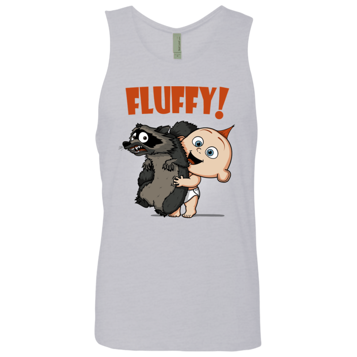 T-Shirts Heather Grey / S Fluffy Raccoon Men's Premium Tank Top