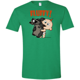 T-Shirts Heather Irish Green / S Fluffy Raccoon Men's Semi-Fitted Softstyle
