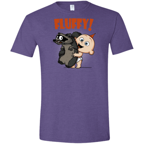 T-Shirts Heather Purple / S Fluffy Raccoon Men's Semi-Fitted Softstyle