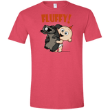 T-Shirts Heather Red / S Fluffy Raccoon Men's Semi-Fitted Softstyle