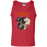 T-Shirts Red / S Fluffy Raccoon Men's Tank Top