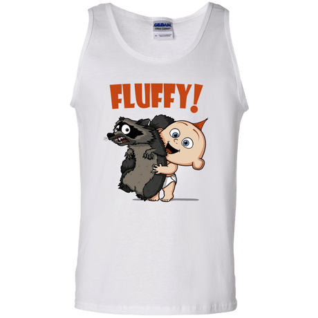 T-Shirts White / S Fluffy Raccoon Men's Tank Top