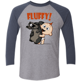 T-Shirts Premium Heather/Vintage Navy / X-Small Fluffy Raccoon Men's Triblend 3/4 Sleeve