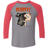 T-Shirts Premium Heather/Vintage Red / X-Small Fluffy Raccoon Men's Triblend 3/4 Sleeve