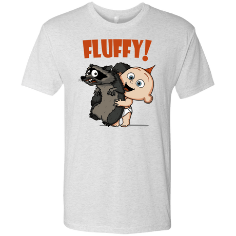 T-Shirts Heather White / S Fluffy Raccoon Men's Triblend T-Shirt