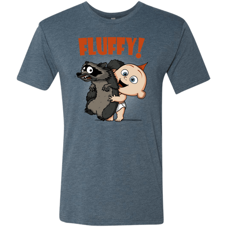 T-Shirts Indigo / S Fluffy Raccoon Men's Triblend T-Shirt