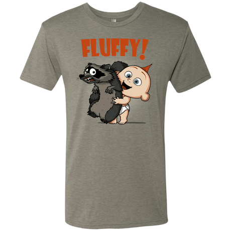 T-Shirts Venetian Grey / S Fluffy Raccoon Men's Triblend T-Shirt